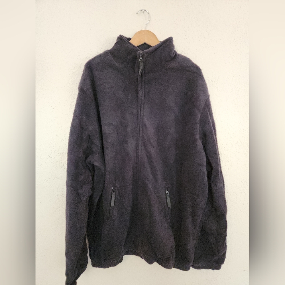 King Size - Full Zip Fleece Jacket, 2XL Tall, Gray